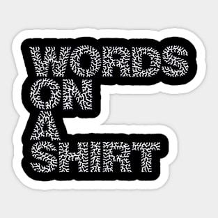 Words On A Shirt Sticker